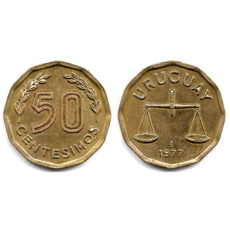 (68) Uruguay. 1977. 50 Centesimos (MBC+)