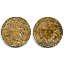(105) Cuba. 1984. 1 Peso (BC) Manchas
