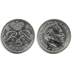 (150) Mónaco. 1974. 5 Francs (SC)