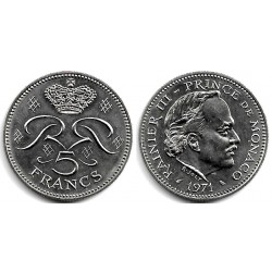 (150) Mónaco. 1971. 5 Francs (SC)