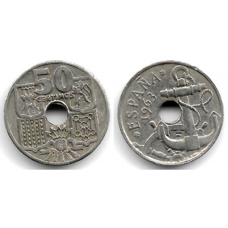 Estado Español. 1963*(19-65). 50 Céntimos (MBC)
