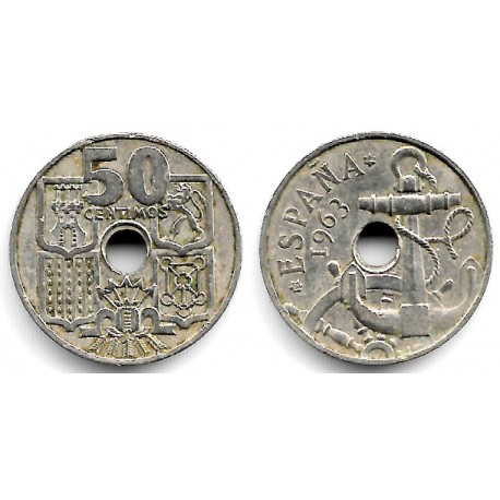 Estado Español. 1963*(19-64). 50 Céntimos (MBC)