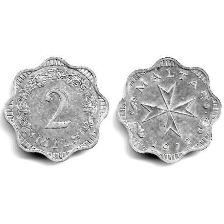(5) Malta. 1972. 2 Mils (MBC)