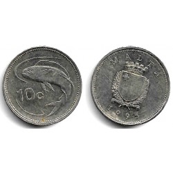 (96) Malta. 1995. 10 Cents (MBC)