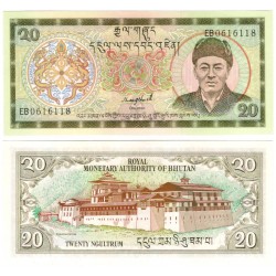 (16b) Bhutan. 1986-2000. 20 Ngultrum (SC)