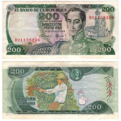 (419) Colombia. 1978. 200 Pesos Oro (MBC+)