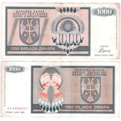 (137) Bosnia-Hercegovina. 1992. 1000 Dinara (MBC)