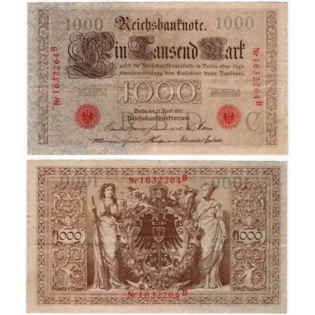 (44b) Imperio Alemán. 1910. 1000 Mark (MBC+)