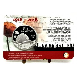 Bélgica. 2018. 5 Euro (SC) 1918-2018