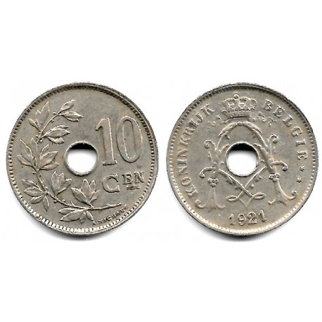 (86) Bélgica. 1921. 10 Centimes (MBC)