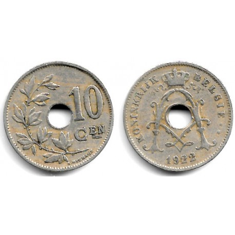 (86) Bélgica. 1922. 10 Centimes (MBC)