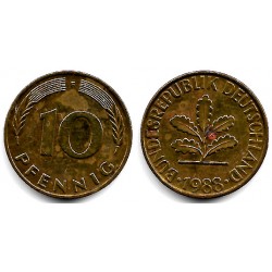 (108) Alemania. 1988(F). 10 Pfennig (MBC)