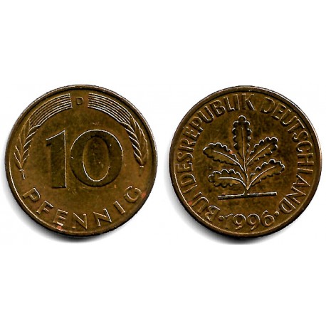 (108) Alemania. 1996(D). 10 Pfennig (MBC+)