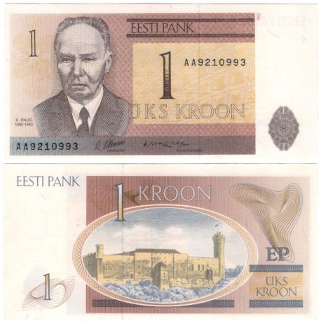 (69) Estonia. 1992. 1 Kroon (SC)