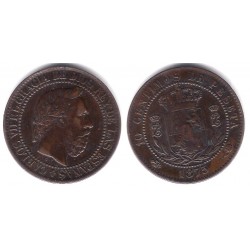 Carlos VII. 1875. 10 Céntimos (MBC) Ceca de Bélgica