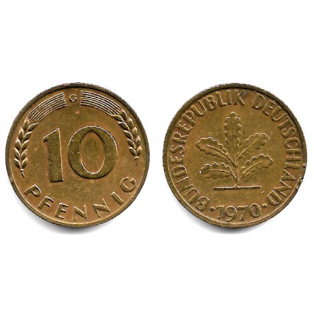 (108) Alemania. 1970(G). 10 Pfennig (MBC)