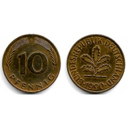 (108) Alemania. 1990(F). 10 Pfennig (MBC)