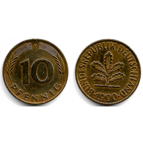 (108) Alemania. 1990(F). 10 Pfennig (MBC)