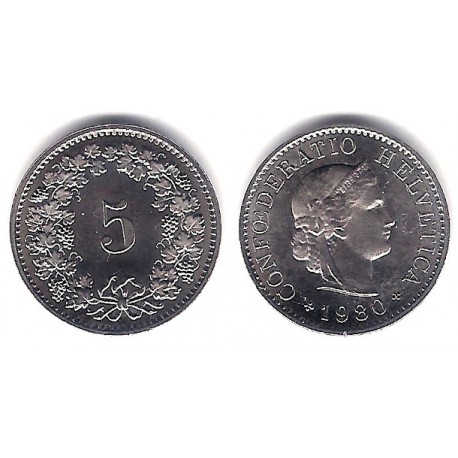(26) Suiza. 1980. 5 Rappen (SC)