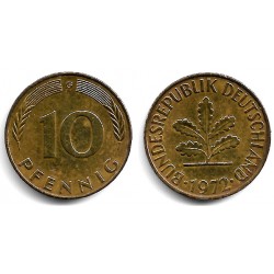 (108) Alemania. 1972(G). 10 Pfennig (MBC)