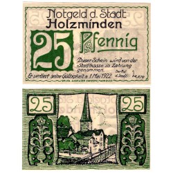 Holzminden (Brunswick). 1922. 25 Pfennig (EBC+)