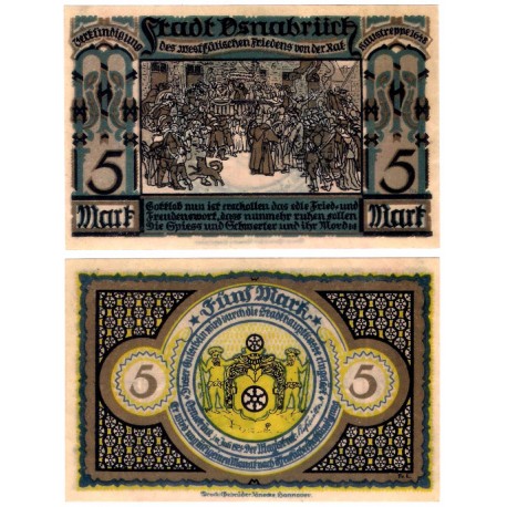 Osnabrück (Baja Sajonia). 1921. 5 Mark (EBC+)