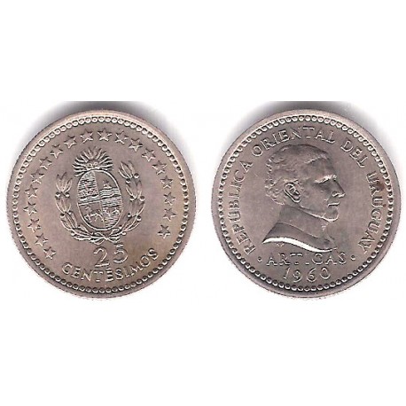 (40) Uruguay. 1960. 25 Centesimos (EBC+)