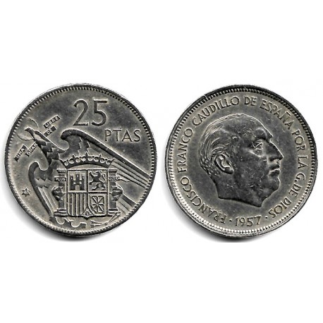 Estado Español. 1957*(67). 25 Pesetas (MBC-)