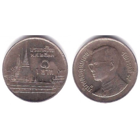 (Y183) Tailandia. 1990(2533). 1 Baht (MBC+)