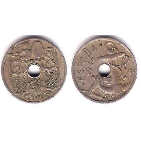 Estado Español. 1949*(19-54). 50 Céntimos (MBC)