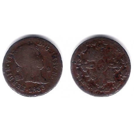 Fernando VII. 1833. 2 Maravedi (BC/BC-) Ceca de Segovia