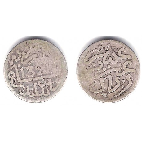 (Y19) Marruecos. 1321AH. 1/10 Rial (BC) (Plata)