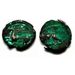 Kainon (Alasea, Sicilia). 360-340 d.C. Bronce 27mm (BC+) Pátina Verde. Leve rotura en cuño