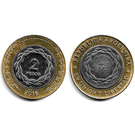 Argentina. 2016. 2 Pesos (EBC)