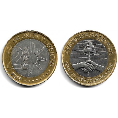 Argentina. 2016. 2 Pesos (EBC)