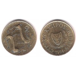 (54.3) Chipre. 1994. 2 Cents (EBC)