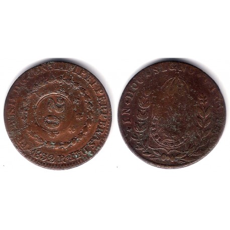 (437) Brasil. 1835(1832R). 20 Reis sobre 40 Reis (BC)