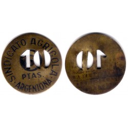 Sindicato Agrícola de Argentona. 10 Pesetas (MBC)