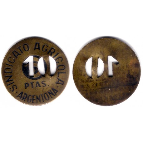 Sindicato Agrícola de Argentona. 10 Pesetas (MBC)