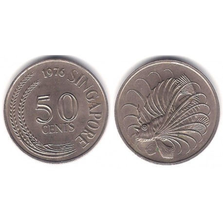 (5) Singapur. 1976. 50 Cents (EBC)