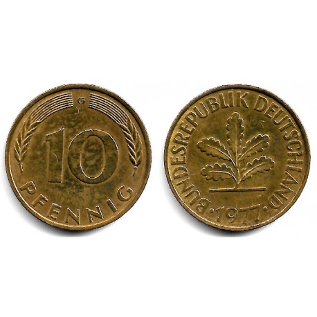 (108) Alemania. 1977(G). 10 Pfennig (MBC)
