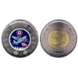 Canadá. 2024. 2 Dollars (SC) Coloreada