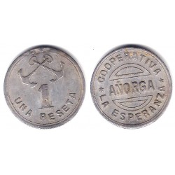 Cooperativa La Esperanza. Añorga. 1 Peseta (MBC)