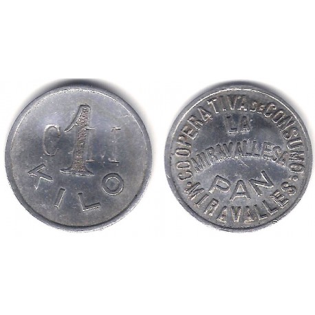 Cooperativa de Consumo La Miravallesa. Miravalles. Vizcaya. 1 Kilo Pan (MBC)