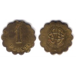 Sociedad Cooperativa de Consumos. Aurrera. 1 Peseta (MBC-)