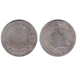 Cooperativa C. O. Azcoitia. 1915. 5 Pesetas (BC+)