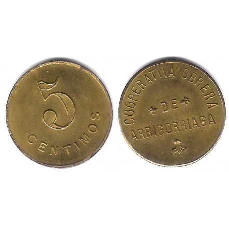 Cooperativa Obrera de Arrigogarriaga. 5 Céntimos (EBC)