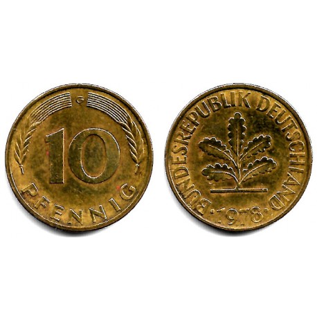 (108) Alemania. 1978(G). 10 Pfennig (MBC)