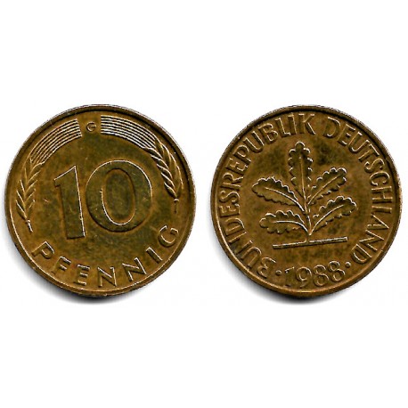 (108) Alemania. 1988(G). 10 Pfennig (MBC)