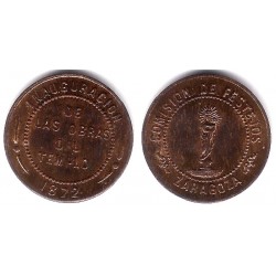 Medalla. Comisión de Festejos. Zaragoza. 1872. Inauguración de las Obras del Templo (SC)